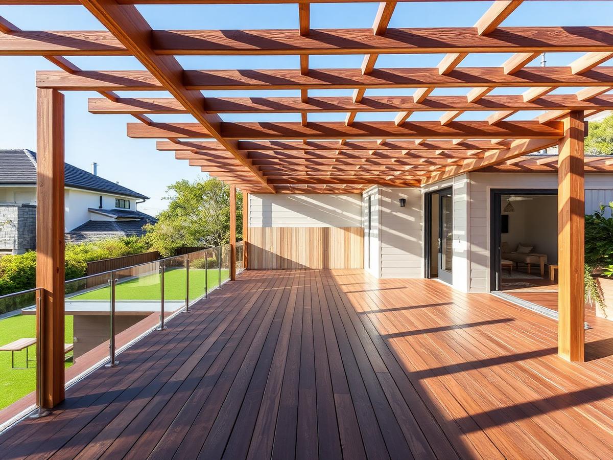 Merbau deck & pergola — Central Coast
